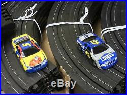Life Like Race Track HO NASCAR Slot Racing Set Complete With Box 45' Long Track
