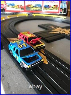 Life-Like Slot Car Track Set Demolition Derby Figure 8 Race Set With Cars