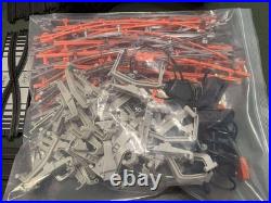 Lot Of 107 Tomy Aurora 1/8 & 1/4 R Track Sections 3, 6, 9, 12 & 15 Supports