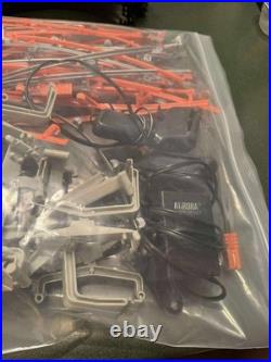 Lot Of 107 Tomy Aurora 1/8 & 1/4 R Track Sections 3, 6, 9, 12 & 15 Supports