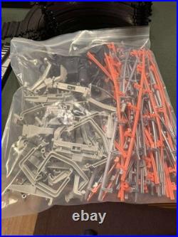 Lot Of 107 Tomy Aurora 1/8 & 1/4 R Track Sections 3, 6, 9, 12 & 15 Supports