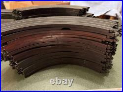 Lot Of 107 Tomy Aurora 1/8 & 1/4 R Track Sections 3, 6, 9, 12 & 15 Supports