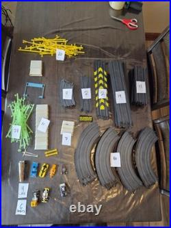 Lot Of 151 Pieces! Tyco Rc Car 1970s Vintage Track, Cars, Rails, Curves