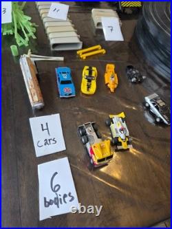 Lot Of 151 Pieces! Tyco Rc Car 1970s Vintage Track, Cars, Rails, Curves