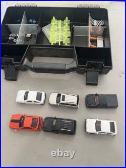 Lot-Zip Zaps Micro RC Cars, Slot Car Racing Set, Vtg Nascar HO Track pcs