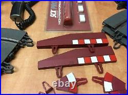 Lot of SCX Digital System 132 Racing Slot Car Track Curves Straights Barriers