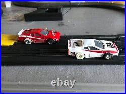Marchon Slot Car Track Set. With Two Running Cars Complete
