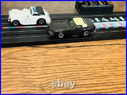Miami Vice slot track with cars. Track and cars only. Fits Tyco AFX LL