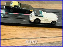 Miami Vice slot track with cars. Track and cars only. Fits Tyco AFX LL