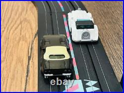 Miami Vice slot track with cars. Track and cars only. Fits Tyco AFX LL