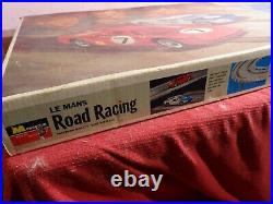 Monogram Le Mans Slot Track Set Vintage w. 3 Cars Ferrari 330 Ford GT40