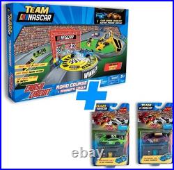 NASCAR Slot Car Race Track Set with 4 Cars
