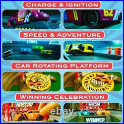 NASCAR Slot Car Race Track Set with 4 Cars