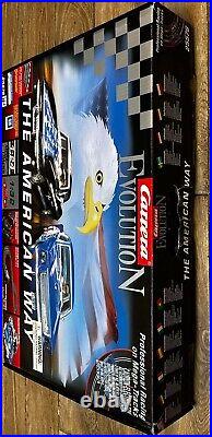 NEW Carrera Evolution Slot Car Tracks and Cars THE AMERICAN WAY SUPER RARE