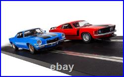 NEW Scalextric American Street Dual 70s Camaro Vs 70s Mustang 132 Track Set