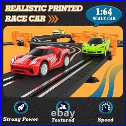 NEW Slot Car Race Track Set with 4 High-Speed Cars Dual Racing Lap Counter Track