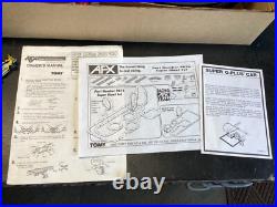 NICE 1995 TOMY #9876 HO SCALE AFX SUPER G GIANT RACEWAY SLOT CAR TRACK With4 CARS