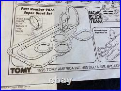 NICE 1995 TOMY #9876 HO SCALE AFX SUPER G GIANT RACEWAY SLOT CAR TRACK With4 CARS