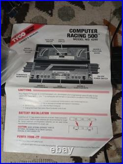 NOT WORKING Tyco 1989 Computer Racing 500 Instructions, Remotes, Cars, Cables