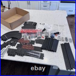 New AFX Aurora TOMY 4 Way Split 4 Lane HO Slot Car Track WITH CARS Open Box Read