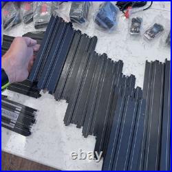 New AFX Aurora TOMY 4 Way Split 4 Lane HO Slot Car Track WITH CARS Open Box Read