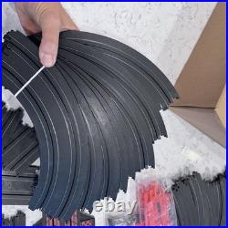 New AFX Aurora TOMY 4 Way Split 4 Lane HO Slot Car Track WITH CARS Open Box Read