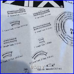 New AFX Aurora TOMY 4 Way Split 4 Lane HO Slot Car Track WITH CARS Open Box Read
