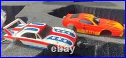 Nice COMPLETE 1972 Vintage Tyco Pro 8114 Set Funny Cars Slot Cars Pro Racing