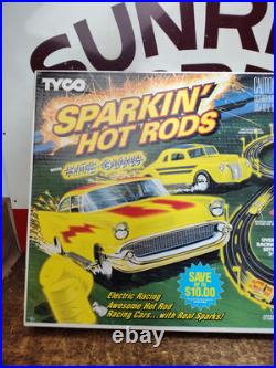 Nos Original 1992 TYCO Sparkin' Hot Rods Racing Track Slot Cars Sealed Box