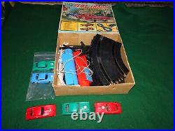 RPM Slot Track Road Race Set Slot Cars 5 Cars Extra Parts sold as is