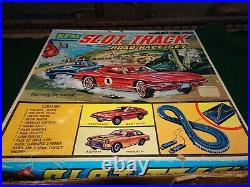 RPM Slot Track Road Race Set Slot Cars 5 Cars Extra Parts sold as is