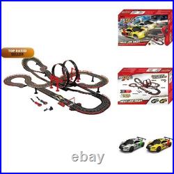 RaceXCale Mega Loop Racer 143 Slot Car Track Set Magnetic Cars Dual-Speed