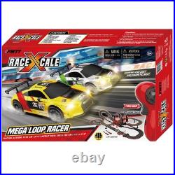 RaceXCale Mega Loop Racer 143 Slot Car Track Set Magnetic Cars Dual-Speed