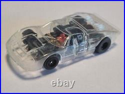 Rare Mint Vintage HO TOMY AFX Mega G+ Ford GT40 MKII Clear Race Track Slot Car