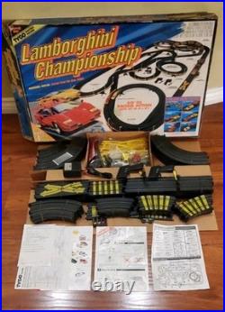 Rare Tyco Lamborghini Championship Slot Car Racing Set Magnum 440-X2 Race Track