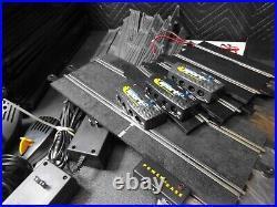 SCALEXTRIC 1/32 LOT of Slot Car Track, Controllers & 6x Cars 195+ Pieces Total