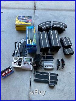 SCALEXTRIC 1/32 Slot Car Track, Controllers, Cars HUGE LOT Great Condition
