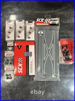 SCX 1/32 combo Car, Mercedes wheels/tires x2, Guides x3, 80 mm track, v-3 a. R. S