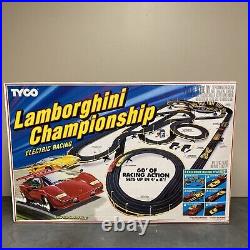 SEALED NOS 90S TYCO LAMBORGHINI CHAMPIONSHIP RACE TRACK SLOT CAR SET RARE Fun