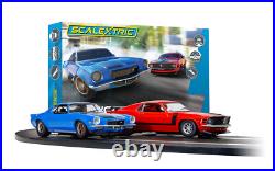 Scalextric C1429T American Street Dual 70s Camaro Vs 70s Mustang 132 Track Set