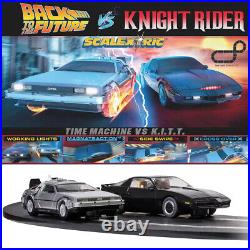 Scalextric C1431T 1980s TV Back to the Future vs Knight Rider 132 Track Set