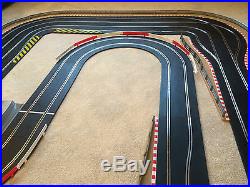 Scalextric Digital 4 Lane Layout with Chicanes / Hairpins & 4 Digital Cars