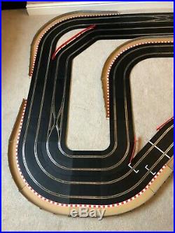 Scalextric Digital Large Layout with 3 Lane Changers / Hairpin & 4 Cars