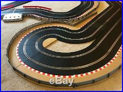 Scalextric Digital Large Layout with 3 Lane Changers / Hairpin & 4 Cars