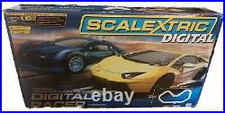 Scalextric Digital Track Set With Hornbey Lamborghini Aventador & Bugatti Veyron