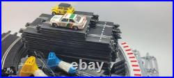Scalextric Hornby Track Set, Straights, Curves, Guards, Controllers, Cars 43 Pc