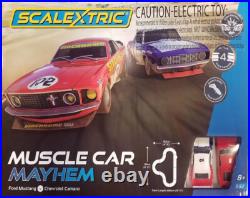 Scalextric Muscle Car Mayhem Race Set Over 15' of Sport Track! - C1449T
