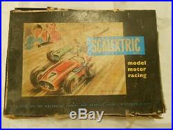 Scalextric Rare Vintage Tin Plate Boxed set 1950's. Original condition