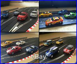 Scalextric Sport Layout with Lap Counter / Corner Xovers & 2 Cars