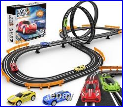 Slot Car Race Track Set Electric Powered Race Track Dual Racing Car Track Set